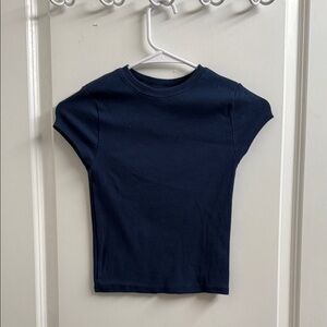 PacSun Blue Short Sleeve Tee Fitted Crew Neck
